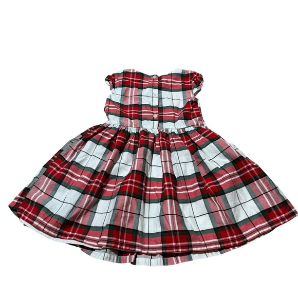 Carter’s Red Plaid Christmas Dress Short Sleeve Toddler Girl 3T - Picture 3 of 7